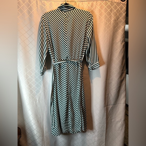 H & M Knee Length Belted Button Front Dress NWT - Picture 2 of 7